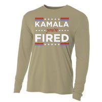 Kamala YouRe Fired Funny President Trump Laughing At Kamala Cooling Performance Long Sleeve Crew