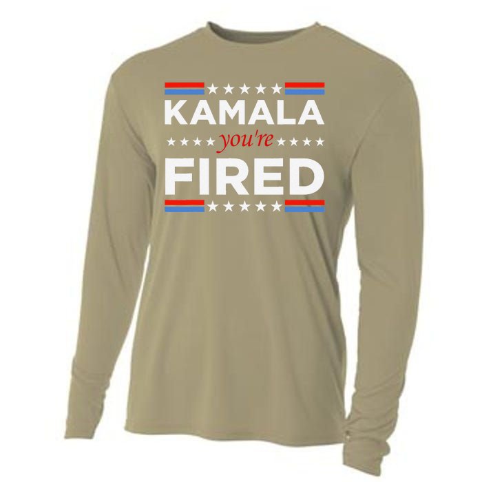 Kamala YouRe Fired Funny President Trump Laughing At Kamala Cooling Performance Long Sleeve Crew