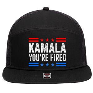 Kamala YouRe Fired 2024 Vote Trump Political 7 Panel Mesh Trucker Snapback Hat