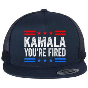 Kamala YouRe Fired 2024 Vote Trump Political Flat Bill Trucker Hat