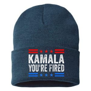 Kamala YouRe Fired 2024 Vote Trump Political Sustainable Knit Beanie