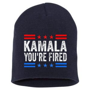 Kamala YouRe Fired 2024 Vote Trump Political Short Acrylic Beanie