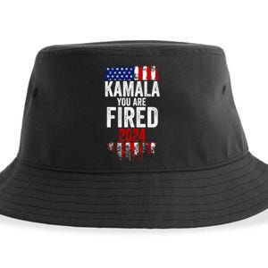 Kamala YouRe Fired Funny Anti Kamala Harris Election 2024 Sustainable Bucket Hat