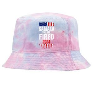 Kamala YouRe Fired Funny Anti Kamala Harris Election 2024 Tie-Dyed Bucket Hat