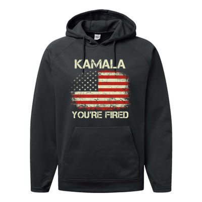 Kamala YouRe Fired Funny Anti Kamala Harris Election 2024 Performance Fleece Hoodie