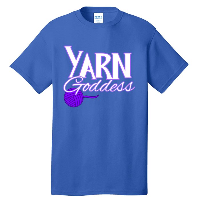 Knitting Yarn Goddess Crocheting Lovers Grandma Mom Funny Gift Tall T-Shirt