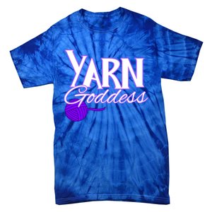 Knitting Yarn Goddess Crocheting Lovers Grandma Mom Funny Gift Tie-Dye T-Shirt