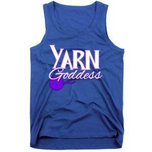 Knitting Yarn Goddess Crocheting Lovers Grandma Mom Funny Gift Tank Top