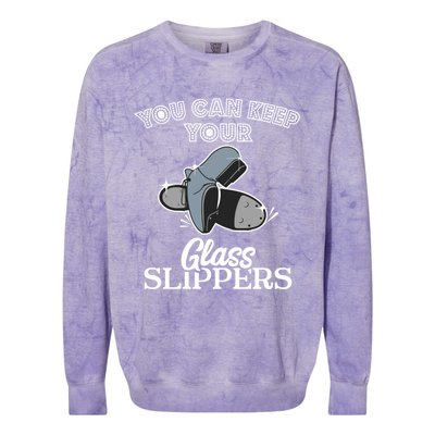 Keep Your Glass Slippers Tap Dance Dancer Dancing Class Gift Funny Gift Colorblast Crewneck Sweatshirt