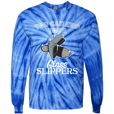 Keep Your Glass Slippers Tap Dance Dancer Dancing Class Gift Funny Gift Tie-Dye Long Sleeve Shirt