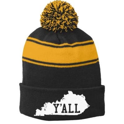 Kentucky YAll Stripe Pom Pom Beanie