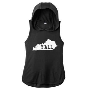 Kentucky YALL Ladies PosiCharge Tri-Blend Wicking Draft Hoodie Tank