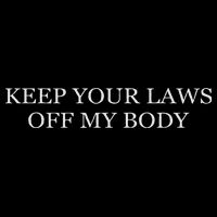 Keep Your Laws Off My Body Feminist Abortion Drawstring Bag