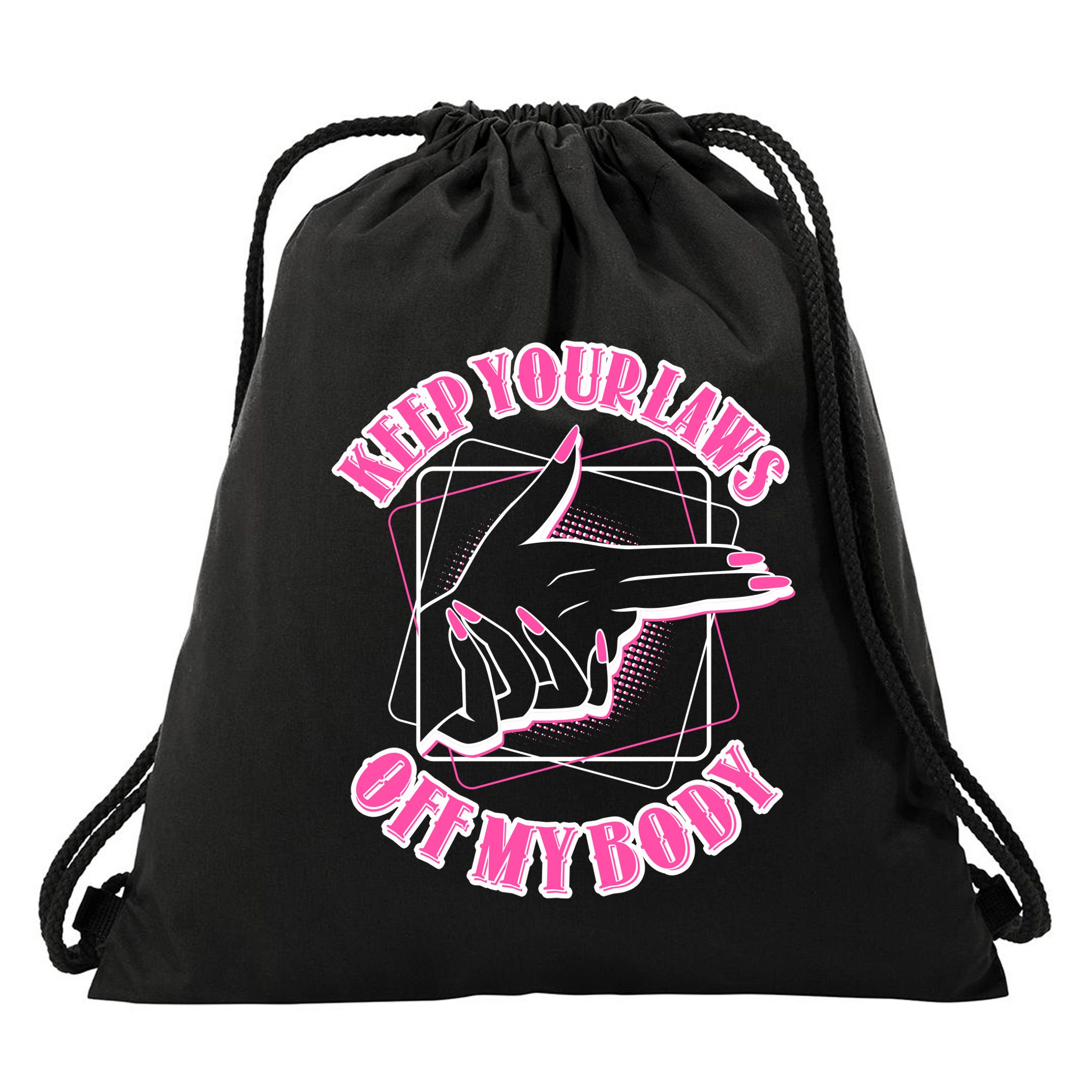 Keep Your Laws Off My Body Pro Roe Drawstring Bag