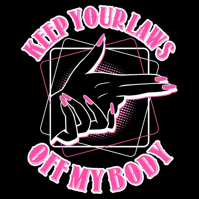 Keep Your Laws Off My Body Pro Roe Drawstring Bag