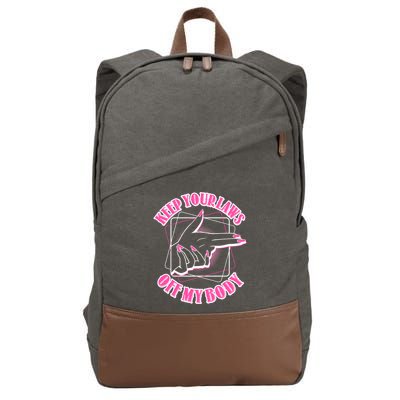 Keep Your Laws Off My Body Pro Roe Cotton Canvas Backpack
