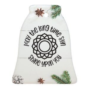 Kundalini Yoga May The Long Time Sun Shine Upon You Ceramic Bell Ornament