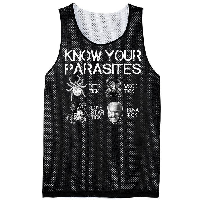 Know Your Parasites Tick Biden (on back) Classic Mesh Reversible Basketball Jersey Tank