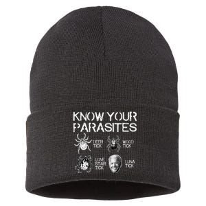 Know Your Parasites Tick Biden (on back) Classic Sustainable Knit Beanie