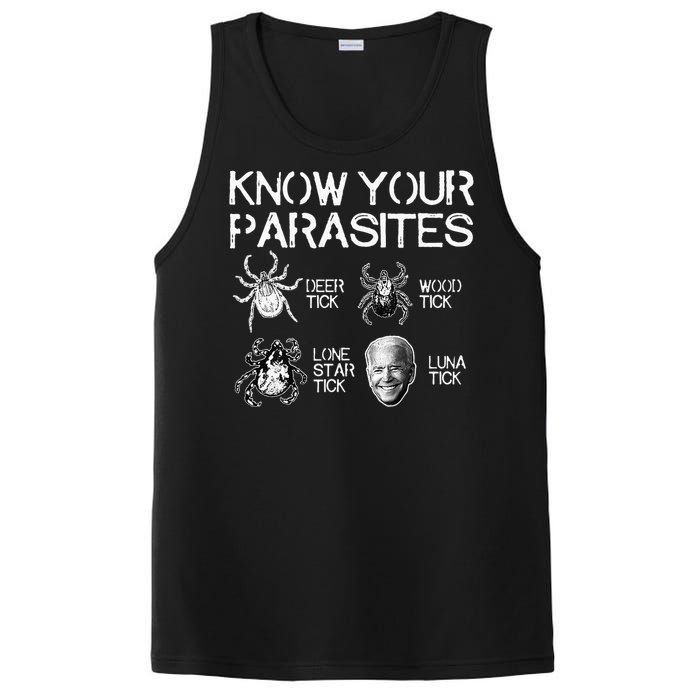 Know Your Parasites Tick Biden (on back) Classic PosiCharge Competitor Tank