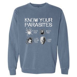 Know Your Parasites Tick Biden (on back) Classic Garment-Dyed Sweatshirt