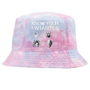 Know Your Parasites Tick Biden (on back) Classic Tie-Dyed Bucket Hat