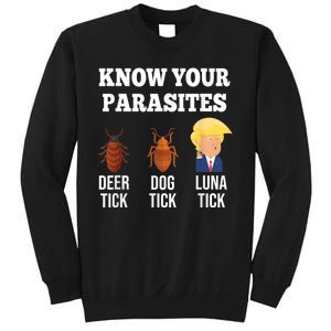 Know Your Parasites Antitrump Funny Luna Tick Resist Sweatshirt