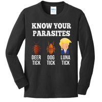 Know Your Parasites Antitrump Funny Luna Tick Resist Kids Long Sleeve Shirt