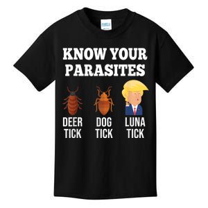 Know Your Parasites Antitrump Funny Luna Tick Resist Kids T-Shirt