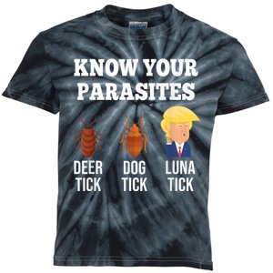 Know Your Parasites Antitrump Funny Luna Tick Resist Kids Tie-Dye T-Shirt