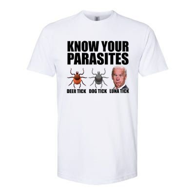 Know Your Parasites Anti Biden Funny Joe Biden Parody Softstyle CVC T-Shirt