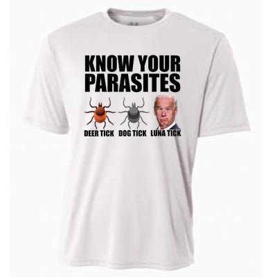 Know Your Parasites Anti Biden Funny Joe Biden Parody Cooling Performance Crew T-Shirt