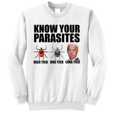 Know Your Parasites Anti Biden Funny Joe Biden Parody Sweatshirt