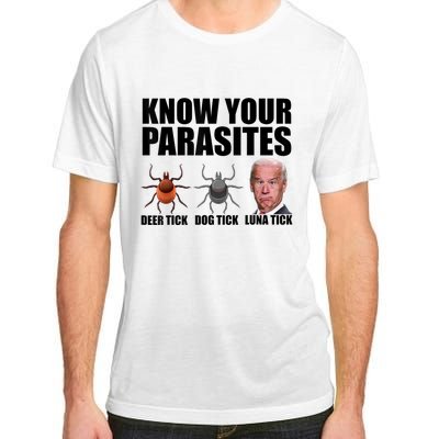 Know Your Parasites Anti Biden Funny Joe Biden Parody Adult ChromaSoft Performance T-Shirt