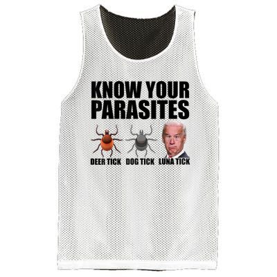 Know Your Parasites Anti Biden Funny Joe Biden Parody Mesh Reversible Basketball Jersey Tank