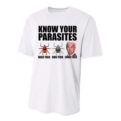 Know Your Parasites Anti Biden Funny Joe Biden Parody Performance Sprint T-Shirt