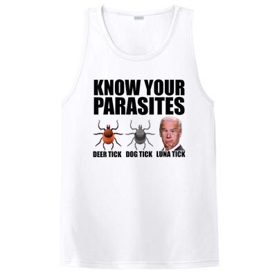 Know Your Parasites Anti Biden Funny Joe Biden Parody PosiCharge Competitor Tank