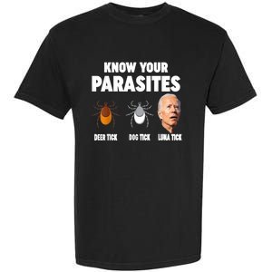 Know Your Parasites Anti Joe Biden Garment-Dyed Heavyweight T-Shirt