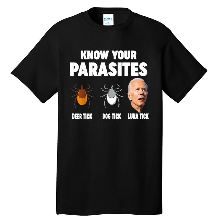 Know Your Parasites Anti Joe Biden Tall T-Shirt