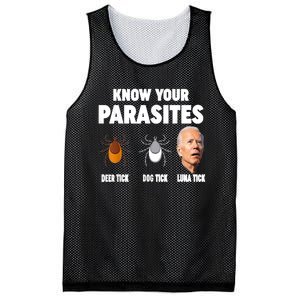 Know Your Parasites Anti Joe Biden Mesh Reversible Basketball Jersey Tank