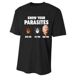 Know Your Parasites Anti Joe Biden Performance Sprint T-Shirt