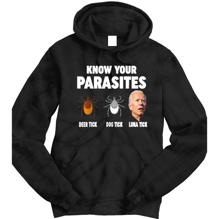 Know Your Parasites Anti Joe Biden Tie Dye Hoodie