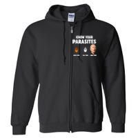 Know Your Parasites Anti Joe Biden Full Zip Hoodie