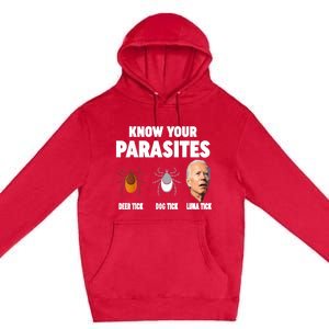 Know Your Parasites Anti Joe Biden Premium Pullover Hoodie