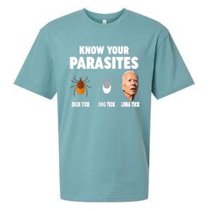 Know Your Parasites Anti Joe Biden Sueded Cloud Jersey T-Shirt