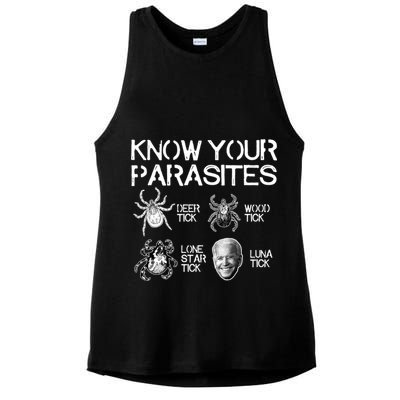Know Your Parasites Tick Biden Ladies PosiCharge Tri-Blend Wicking Tank