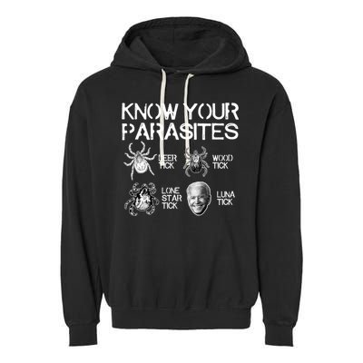 Know Your Parasites Tick Biden Garment-Dyed Fleece Hoodie