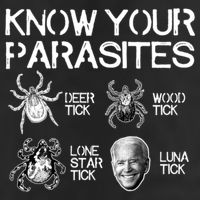 Know Your Parasites Tick Biden 7 Panel Mesh Trucker Snapback Hat