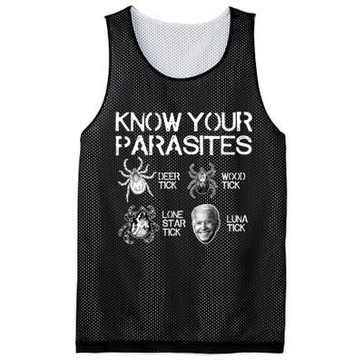 Know Your Parasites Tick Biden Mesh Reversible Basketball Jersey Tank