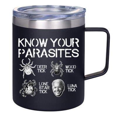 Know Your Parasites Tick Biden 12oz Stainless Steel Coffee Mug